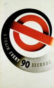 A train every 90 seconds, by Abram Games, 1937