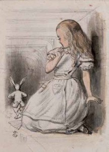 Alice with the White Rabbit for Alice_s Adventures in Wonderland, John Tenniel, 1864