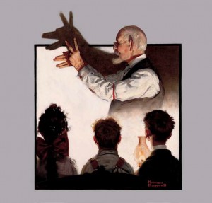 Shadow Artist, Norman Rockwell, 1920